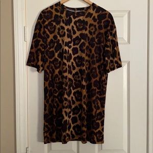 ASOS NWOT Leopard T-Shirt Dress